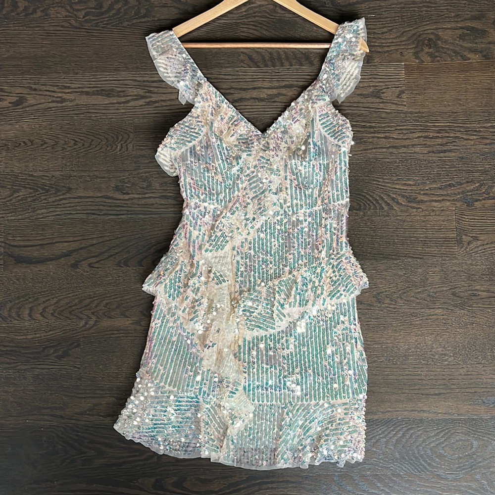 Needle & Thread, sequin mini dress (US 8)